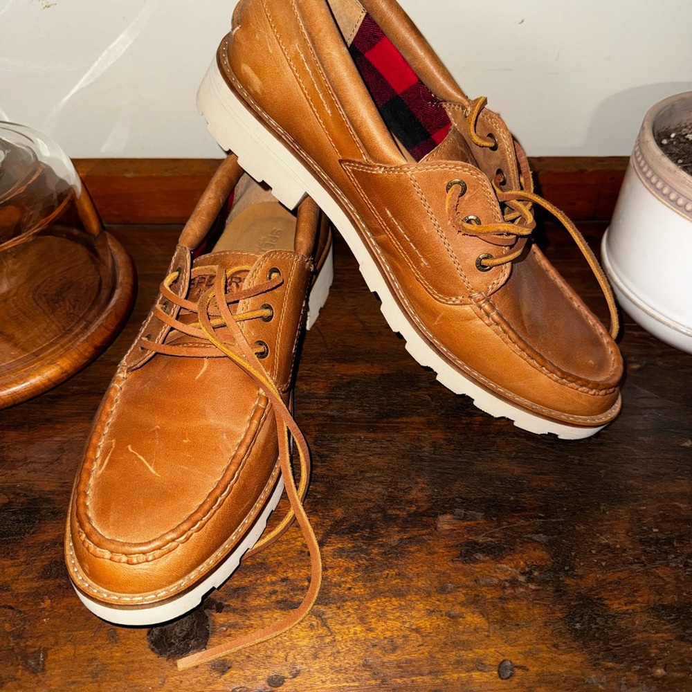 Women’s Brown Leather Sperry Boat Shoes